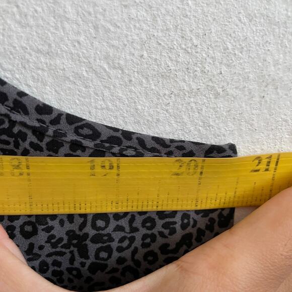 Gray Leopard Sheer Cami Tank Top Animal Print Y2K 2000s Indie Sleaze Large - Picture 5 of 7